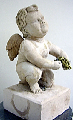 Engel Putto 80 cm , Material:  Styropor mit Putz