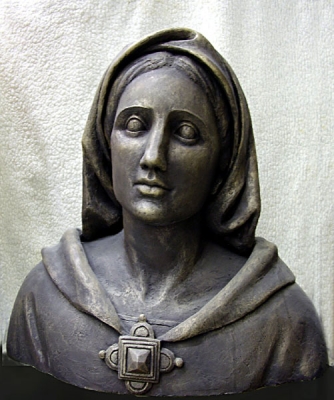 Historisches Portrait Bronzeimitat Denkmal 