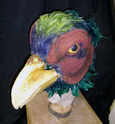 Fasanenkopfmaske Schaumstoff Federn