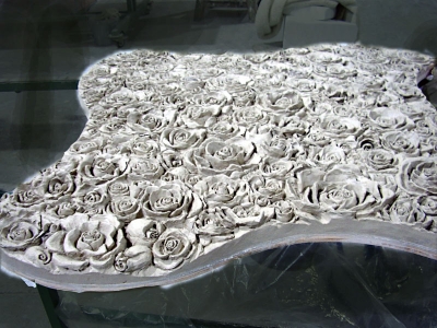  Rosenteppichmodell aus Ton